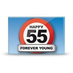 Magneet Happy 55 Forever Young