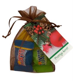 Tiny Tony Prettige Kerst in organza zakje met kerstkaart