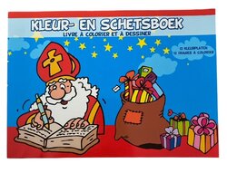 Sinterklaas kleur- en schetsboek voor kinderen