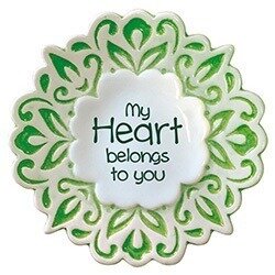 Magneet My heart belongs to you - porselein