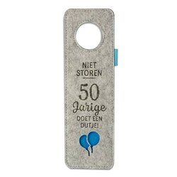 Deurhanger Niet storen 50 jarige - vilt - Abraham