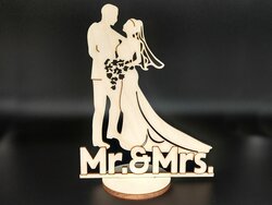 Bruidspaar Mr & Mrs - Hout
