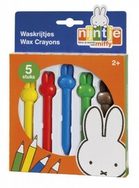 Nijntje waskrijtjes met dikte en schattig Nijntje hoofdje voor peuters