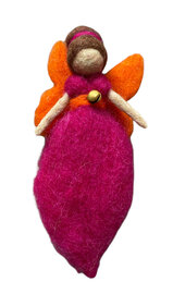Elfje Beschermengel (fuchsia/oranje)