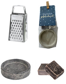 Cadeaupakketje Hartelijk Gefeliciteerd - amberblokje
