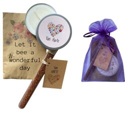 Cadeaupakketje Voor de jarige - Zonnebloemzaden & Kaars