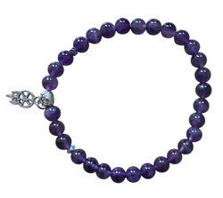Dames armband Amethist met RVS Dromenvanger