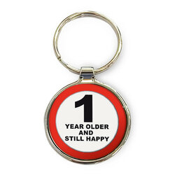  Sleutelhanger One year older - Metaal