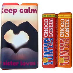 Keep calm your sister loves you - Tony Melk & Karamel zeezout 