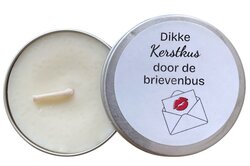 Kaars Dikke Kerstkus door de brievenbus 