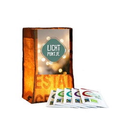 Theelichtje met zakjes thee - Lichtpuntje