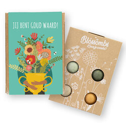 Bloembommetjes Giftbox Jij bent goud waard!