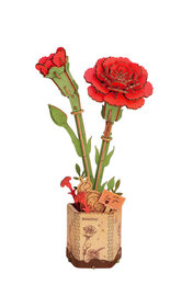 3D Houten constructie set Rode Anjer - DIY