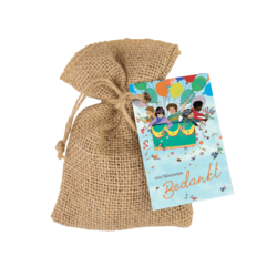 Bloembommetjes cadeau zakje 1001 Bloemetjes bedankt