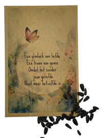 Een glimlach van liefde - zakje met zonnebloem zaden
