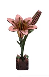 DIY houten lelie bloem mechanische 3D constructieset