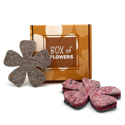 Onderzetters Box of Flowers van duurzaam gerecycled vilt en Fair Trade