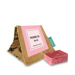 Fair Trade geurzakje amberblokje - Pink rose gerecyclede theeplukzakken