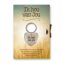 Ik hou van jou kaart met gelukshartje