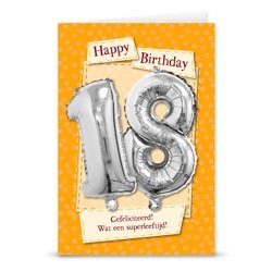 Giftcard met ballon (18 gefeliciteerd!) Giftcard met ballon (18 gefeliciteerd!)