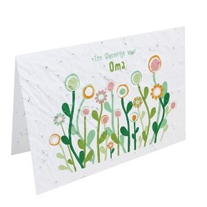 Bloeikaart Een bloemetje voor oma Bloeikaart Een bloemetje voor oma