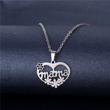 Mama ketting met hartje van RVS voor Moederdag cadeau