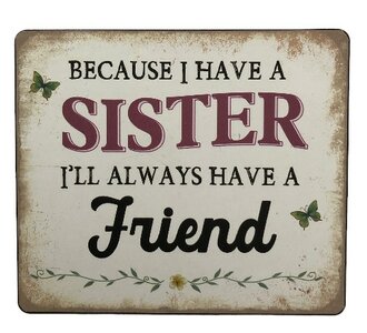 Metalen bord Sister Metalen bord Sister