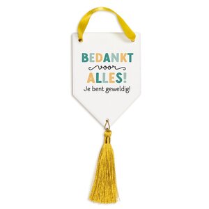 Hanger van keramiek Bedankt voor alles
