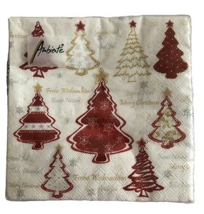 Servetten Kerstbomen Servetten Kerstbomen