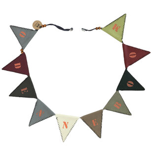 Kerstslinger van leer - O denneboom OP=OP