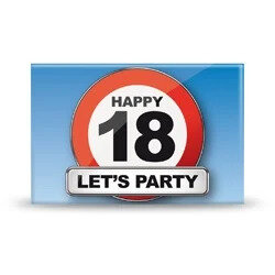 Magneet Happy 18 Magneet Happy 18