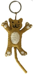 Sleutelhanger vilt kat - geel