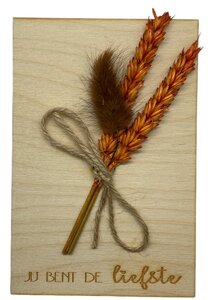 Wenskaart (van hout) Jij bent de liefste Wenskaart (van hout) Jij bent de liefste