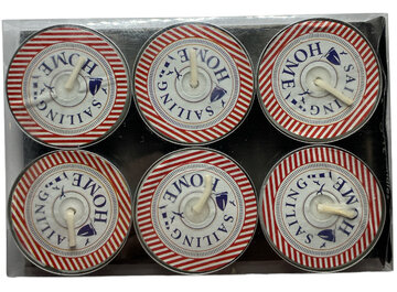 Waxinelichtjes Sailing home rood OP = OP Waxinelichtjes Sailing home rood OP = OP
