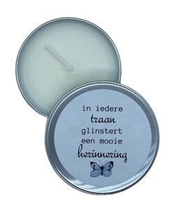 Kaars In iedere traan glinstert een mooie herinnering Kaars In iedere traan glinstert een mooie herinnering
