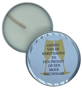 Kaars Geniet van de kerstdagen en een proost op een mooi nieuwjaar! Kaars Geniet van de kerstdagen en een proost op een mooi nieuwjaar!