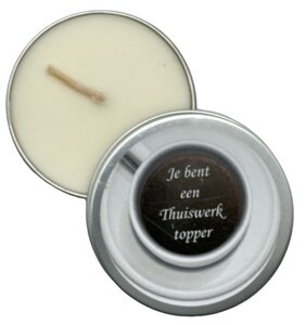 Kaars Je bent een thuiswerk topper Kaars Je bent een thuiswerk topper