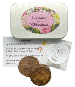 Zadendoosje Een bloemetje voor je verjaardag Zadendoosje Een bloemetje voor je verjaardag