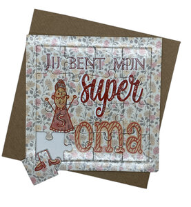 Jij bent mijn super oma (puzzelkaart) Jij bent mijn super oma (puzzelkaart)