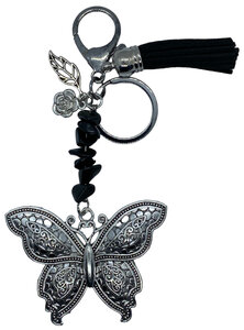 Vlinder (zwart) met Onyx Vlinder (zwart) met Onyx