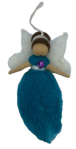 Elfje Beschermengel (petrol/wit)