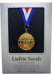Sarah Gouden medaille Sarah Gouden medaille