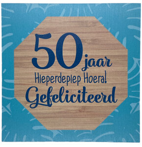 Onderzetter 50 jaar Hieperdepiep Hoera! Gefeliciteerd Onderzetter 50 jaar Hieperdepiep Hoera! Gefeliciteerd