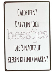 Metalen bord Calorieën? Metalen bord Calorieën?