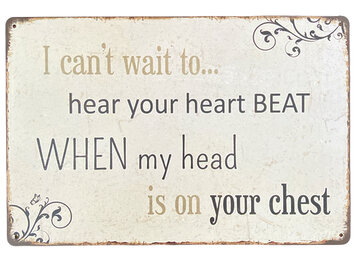 Metalen bord I can't wait to... Metalen bord I can't wait to...