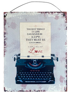 Metalen bord The best things in life Metalen bord The best things in life