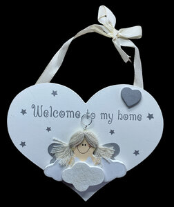 Houten bordje Welcome to my home Houten bordje Welcome to my home