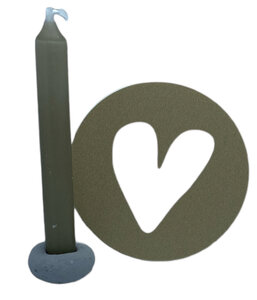 Mini cadeautje Hartje Mosterd geel