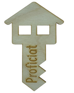 Wenskaart (van hout) Proficiat Wenskaart (van hout) Proficiat