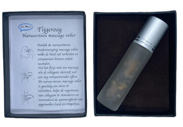 Massage roller natuursteen Tijgeroog Massage roller natuursteen Tijgeroog